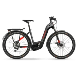 Haibike Trekking 9 Lage Instap - Antraciet / Rood