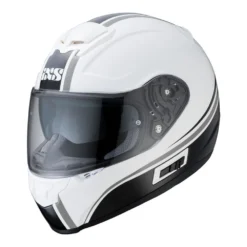 IXS 215 2.1 Motorhelm Wit Zwart Zilver