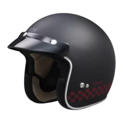 IXS 77 2.0 Jet Helm Mat Zwart Bordeaux