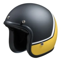IXS 77 2.2 Jet Helm Mat Zwart Geel Wit