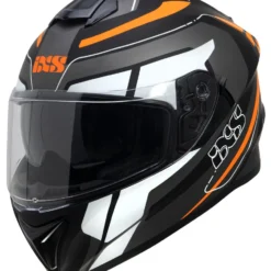 Integraalhelm IXS216 2.2 - Grijs-zwart-oranje Fluo
