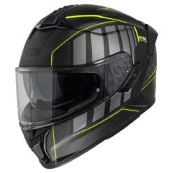 Integraalhelm IXS422 FG 2.1 - Zwart Mat-geel Fluo